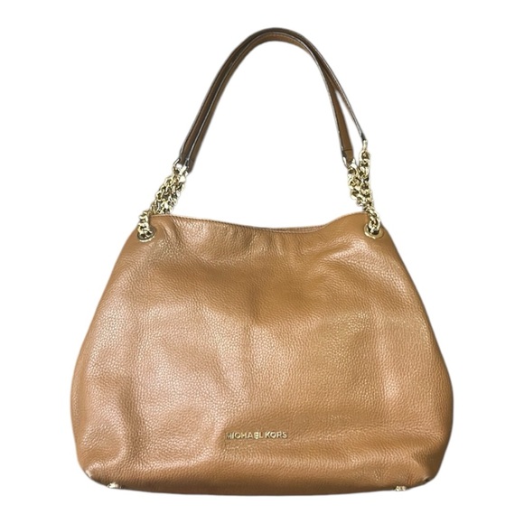 Michael Kors Handbags - Michael Kors Leather Chain Shoulder Bag Tan Brown
